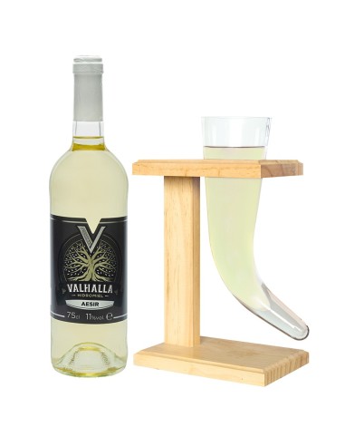 Valhalla Aesir - Foto Botella servida. Cuerno de cristal no incluido con el producto.